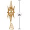 Ornativity Gold Star Tree Topper – Christmas Gold 3D Glitter Star Ornament Treetop Decoration for Large Tree